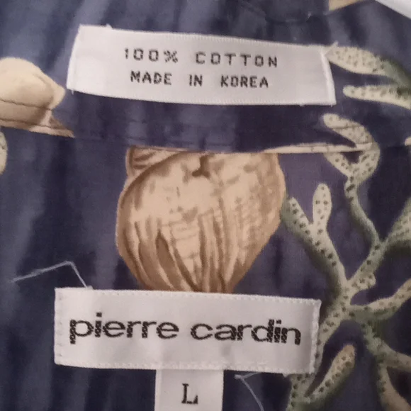 Vintage 90's Y2K Pierre Cardin Men's Cotton Hawaiian Shirt - Picture 6 of 8